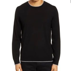 Men’s Theory Black Crewneck Wool Sweater